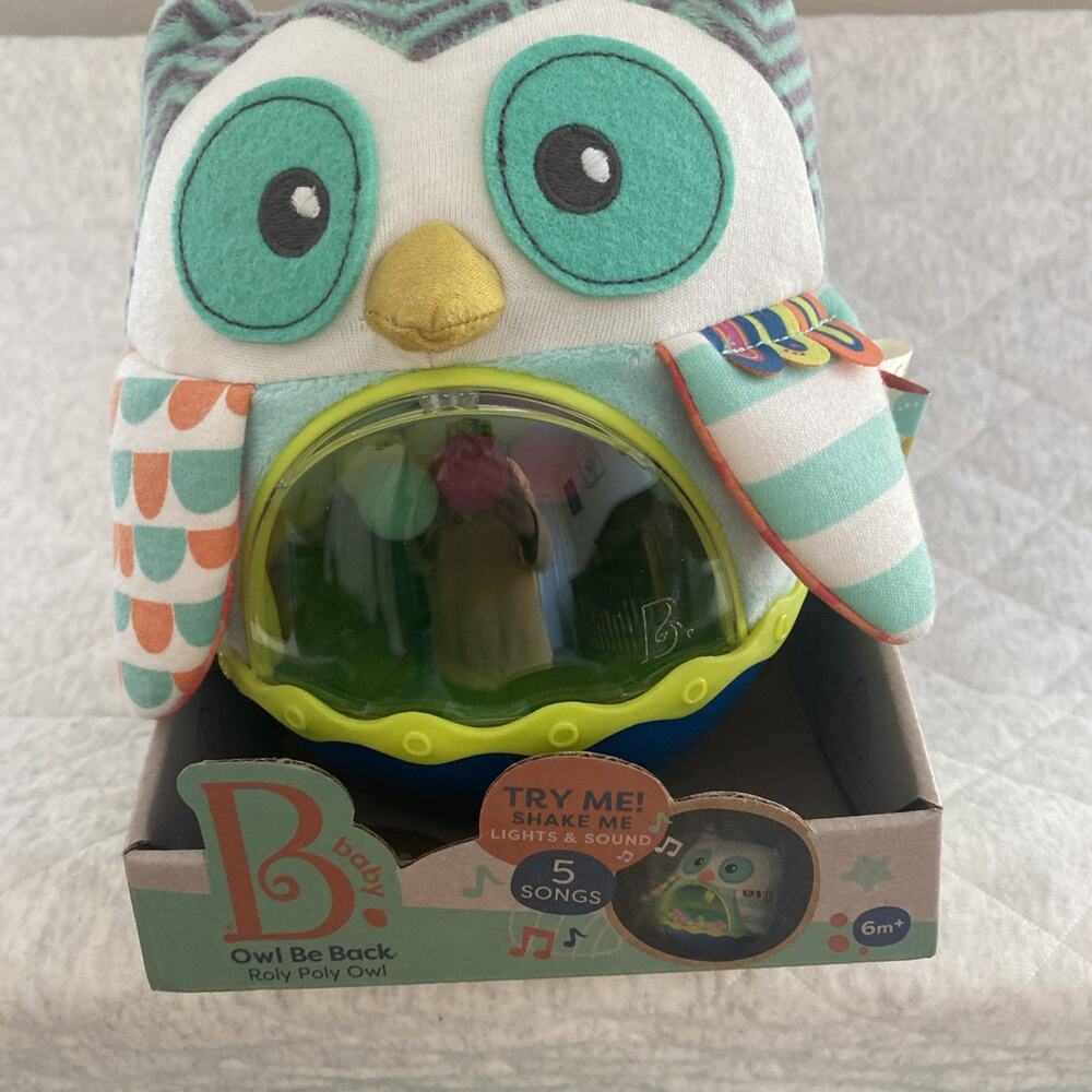 BabyOwl Be BackBaby ToyCrawlingTummy TimeSensory & Musical Toy For BabiesWobblin